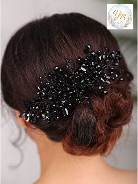 Bridal Rhinestone Crystal Hair Comb Wedding Side Comb Headpiece main image 5